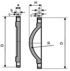 Mặt bích ống sắt dễ uốn nước &amp;amp; phụ kiện PN16 Mặt bích khai thác trống nhà cung cấp