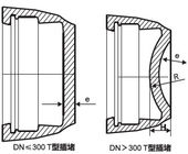 Phụ kiện sắt dễ uốn ISO2531 Thử nghiệm thủy lực nắp T DN40 ĐẾN DN1800 nhà cung cấp